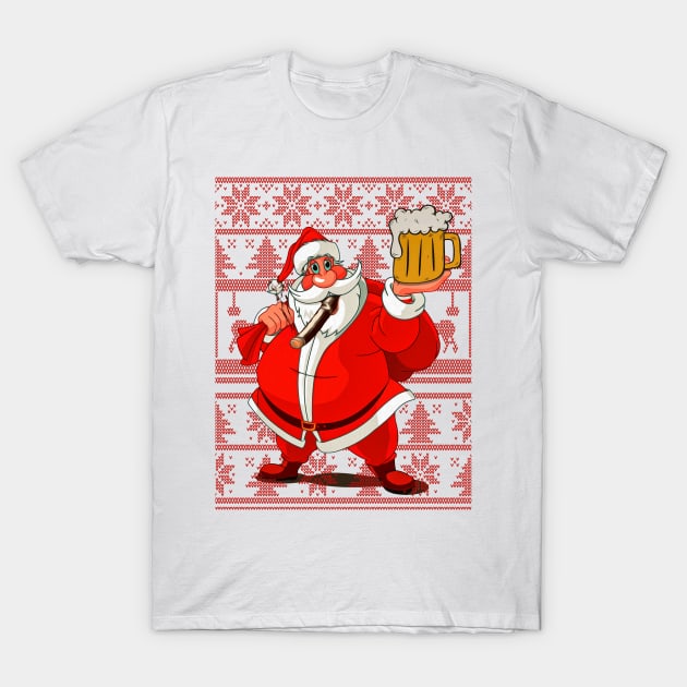 Beer for Santa - Beer Lovers Christmas T-Shirt by Dizcop